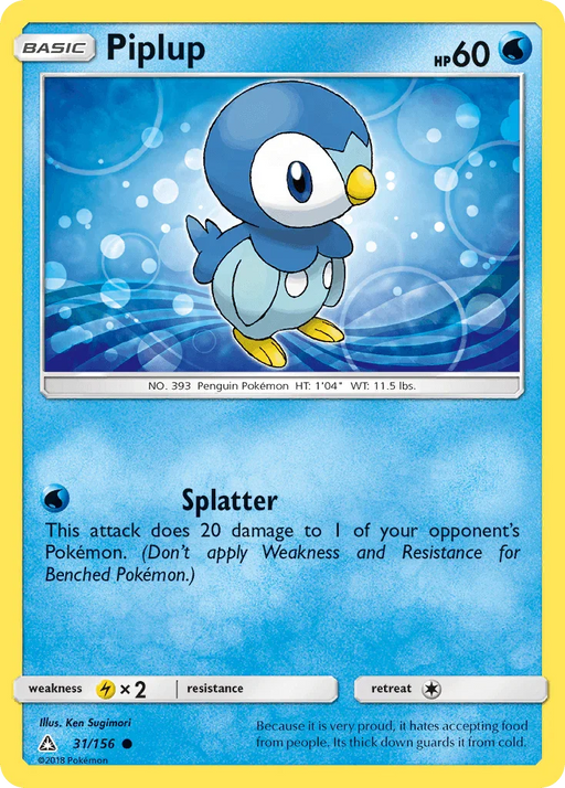 Piplup (31/156) [Sun & Moon: Ultra Prism] - for just $0.20! 