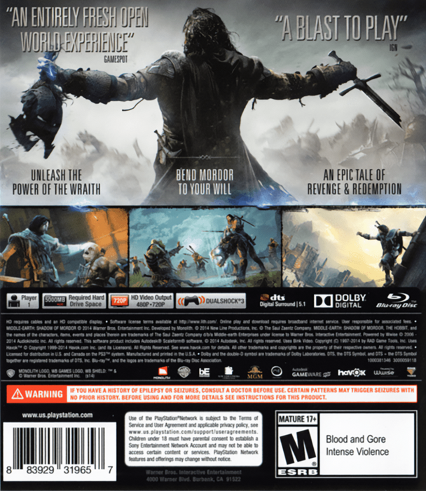 Middle-Earth: Shadow of Mordor – PlayStation 3 (PS3) - for just $6.99! 