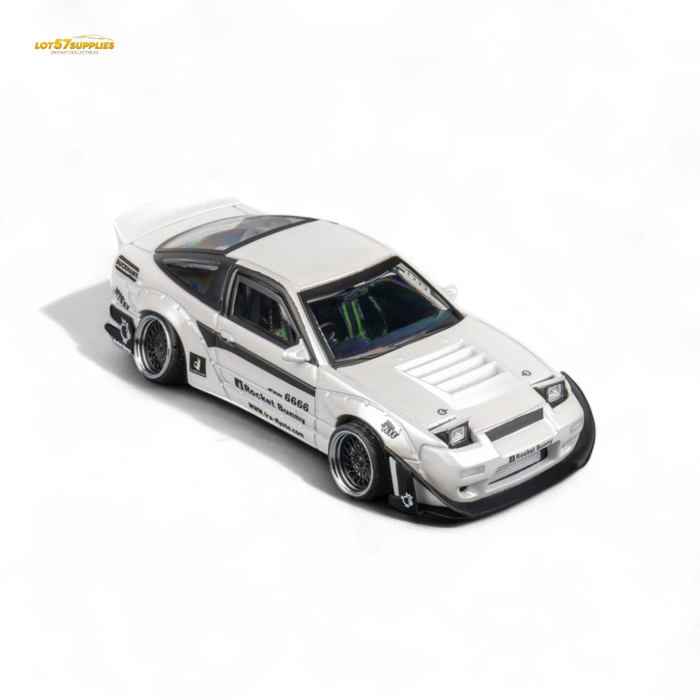 MicroTurbo Custom 180SX - Pandem Rocket Bunny White 1:64 - for just $46.99! 