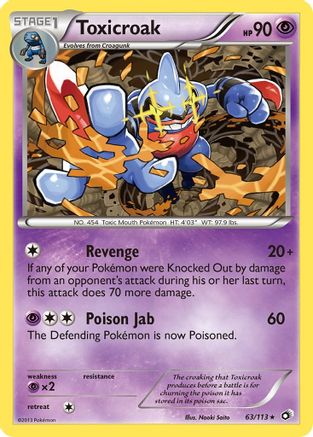 Toxicroak 063/113 - Legendary Treasures - for just $0.13! 