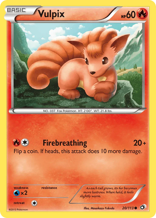 Vulpix (20/113) [Black & White: Legendary Treasures] - for just $0.20! 