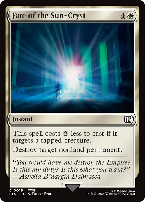 Fate of the Sun-Cryst (FIN-019) - FINAL FANTASY Foil - for just $0.04! 