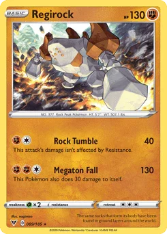 Regirock (089/185) [Sword & Shield: Vivid Voltage] - for just $0.10! 