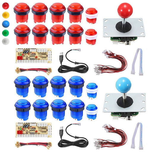 2 Players PC Game USB Controller LED Push Buttons Cables DIY Arcade Joystick Kit - Just $49.99! Shop now at Retro Gaming of Denver