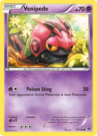 Venipede 051/146 - XY Base Set - for just $0.05! 