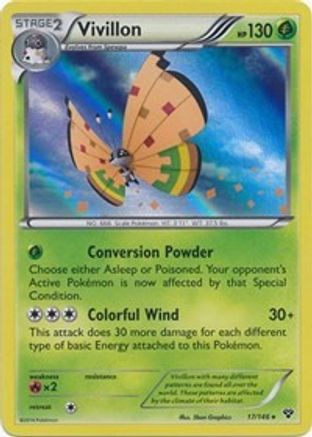 Vivillon (High Plains [Orange]) 017 - XY Base Set Reverse Holofoil - for just $1.23! 