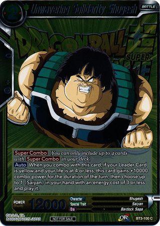 Unwavering Solidarity Shugesh (Metallic Foil) (Event Pack 2018) (BT3-100) [Promotion Cards] - for just $0.20! 