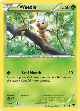Weedle 003/146 - XY Base Set - for just $0.05! 