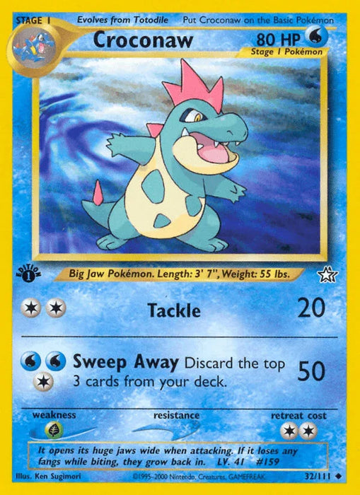Croconaw (32/111) [Neo Genesis 1st Edition] - for just $1.15! 