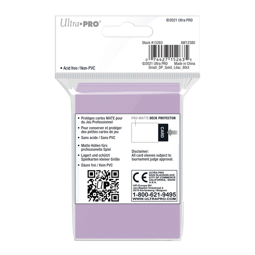 Ultra PRO: Small 60ct Sleeves - PRO-Matte (Lilac) - Just $0! Shop now at Retro Gaming of Denver