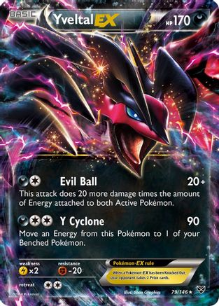 Yveltal EX 079/146 - XY Base Set Holofoil - for just $3.20! 