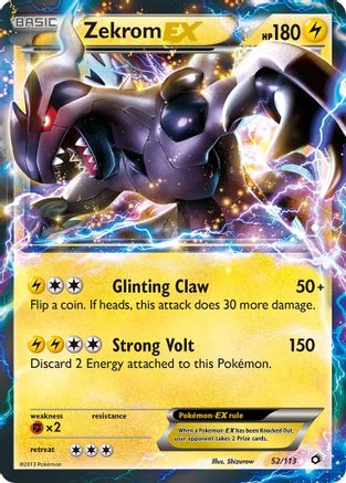 Zekrom EX 052/113 - Legendary Treasures Holofoil - for just $2.82! 