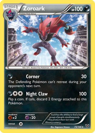 Zoroark 073/146 - XY Base Set Reverse Holofoil - for just $0.37! 