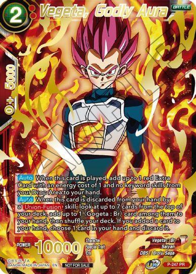 Vegeta, Godly Aura (Alternate Art) (P-247) [Tournament Promotion Cards] - for just $15! 