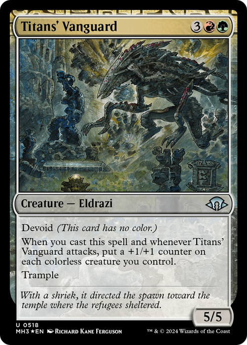Titans' Vanguard (Ripple Foil) (MH3-518) - Modern Horizons 3: (devoid) Foil - for just $0.16! 