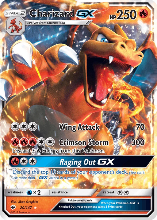 Charizard GX (20/147) [Sun & Moon: Burning Shadows] - for just $10.85! 
