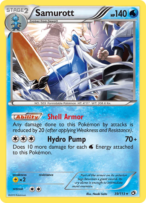 Samurott (39/113) [Black & White: Legendary Treasures] - for just $1.20! 