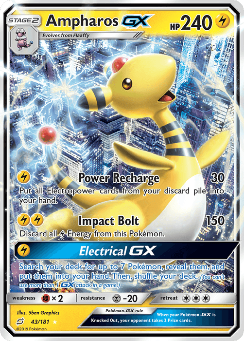Ampharos GX (43/181) [Sun & Moon: Team Up] - for just $1.75! 