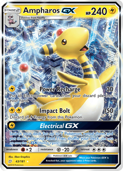Ampharos GX (43/181) [Sun & Moon: Team Up] - for just $1.75! 