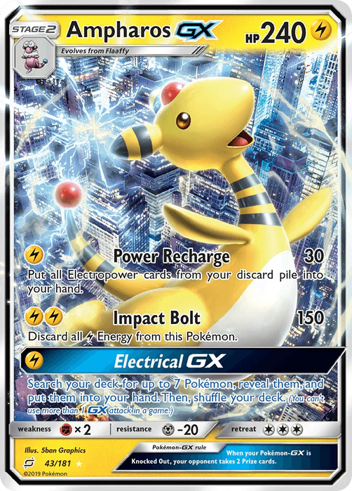 Ampharos GX (43/181) [Sun & Moon: Team Up] - for just $2.30! 