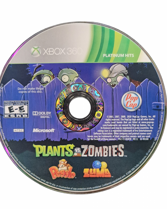 Plants vs. Zombies [Platinum Hits] – Xbox 360 (X360) - for just $11.99! 