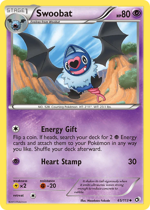 Swoobat (65/113) [Black & White: Legendary Treasures] - for just $0.20! 