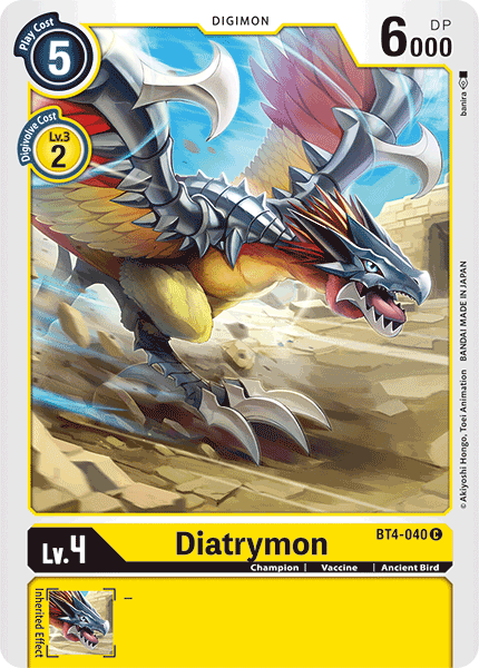 Diatrymon [BT4-040] [Great Legend] - Just $0.09! Shop now at Retro Gaming of Denver