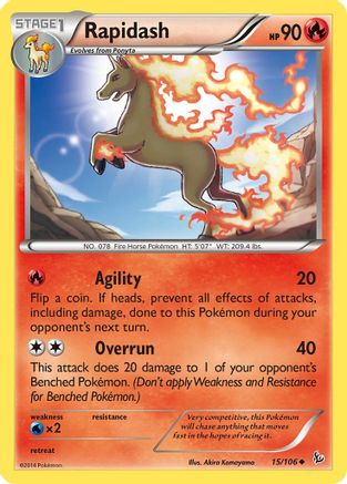 Rapidash 015/106 - XY  Flashfire - for just $0.09! 