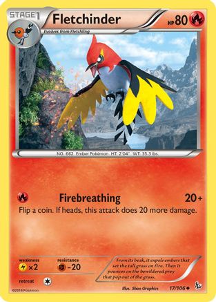 Fletchinder 017/106 - XY  Flashfire - for just $0.05! 