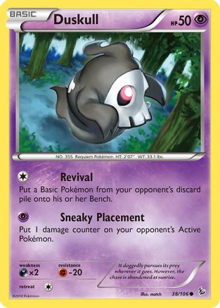 Duskull 038/106 - XY  Flashfire - for just $0.10! 