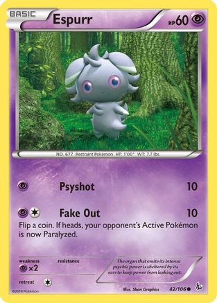 Espurr 042/106 - XY  Flashfire Reverse Holofoil - for just $0.20! 