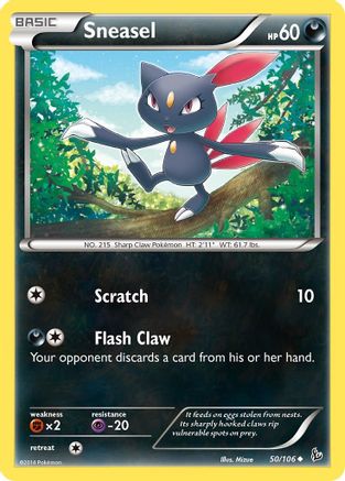 Sneasel 050/106 - XY  Flashfire Reverse Holofoil - for just $0.25! 