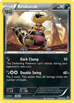 Krokorok 057/106 - XY  Flashfire Reverse Holofoil - for just $0.20! 
