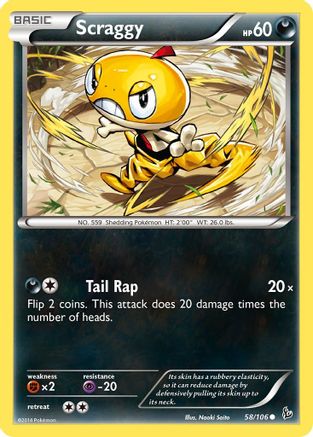 Scraggy 058/106 - XY  Flashfire - for just $0.05! 