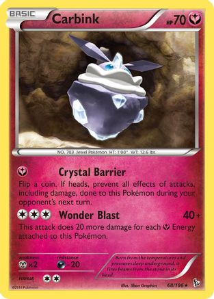 Carbink 068/106 - XY  Flashfire Holofoil - for just $0.31! 