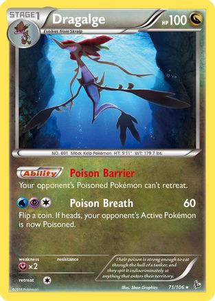 Dragalge 071/106 - XY  Flashfire Reverse Holofoil - for just $0.35! 