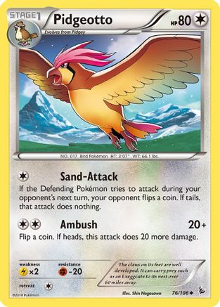 Pidgeotto 076/106 - XY  Flashfire - for just $0.18! 