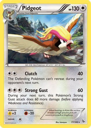Pidgeot 077/106 - XY  Flashfire Reverse Holofoil - for just $0.25! 