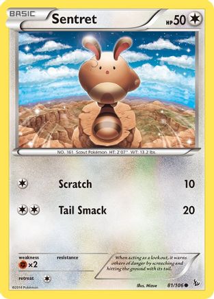 Sentret 081/106 - XY  Flashfire Reverse Holofoil - for just $0.23! 