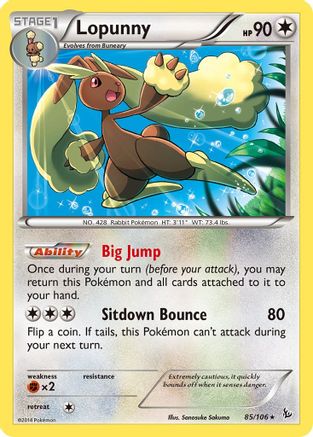 Lopunny 085/106 - XY  Flashfire Reverse Holofoil - for just $0.65! 