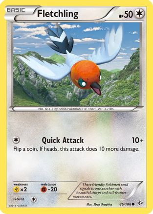 Fletchling 086/106 - XY  Flashfire - for just $0.05! 