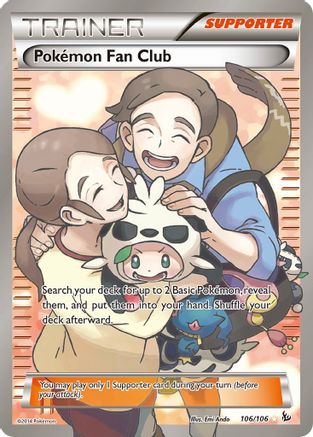 Pokemon Fan Club (Full Art) 106/106 - XY  Flashfire Holofoil - for just $5.50! 