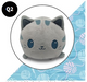 TeeTurtle Knitting Cat Plushie Tote Bag: (Light Gray/Light Blue) - for just $23.99! 