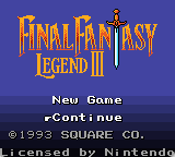 Final Fantasy Legend III DX (Game Boy Color Reproduction) - for just $19.99! 
