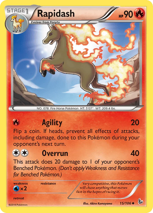 Rapidash (15/106) [XY: Flashfire] - for just $0.25! 