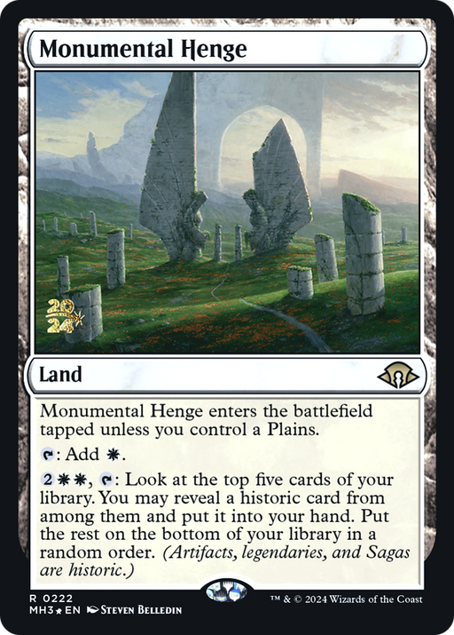 Monumental Henge (PRE-222) - Modern Horizons 3 Promos Foil - for just $0.60! 