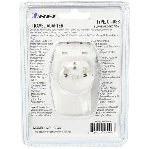 Russia Travel Adapter Plug with USB and Surge Protection - Type C - Just $6.99! Shop now at Retro Gaming of Denver