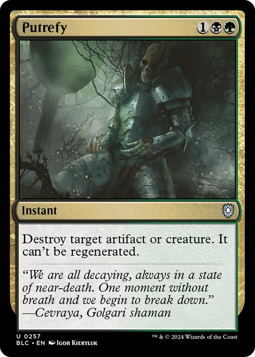 Putrefy (BLC-257) - Bloomburrow Commander - for just $0.11! 