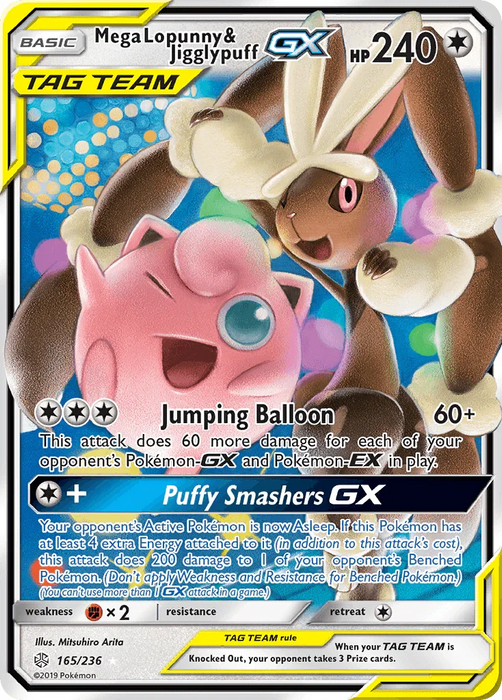Mega Lopunny & Jigglypuff GX (165/236) [Sun & Moon: Cosmic Eclipse] - for just $11.05! 