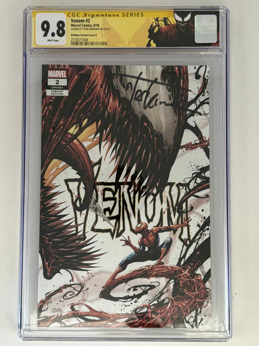[Signed by Tyler Kirkham] Venom #2 CGC 9.8 Yellow Label Tyler Kirkham Exclusive Var - for just $150! 